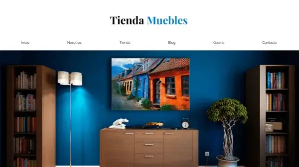 Tienda Muebles - Vista principal del sitio web